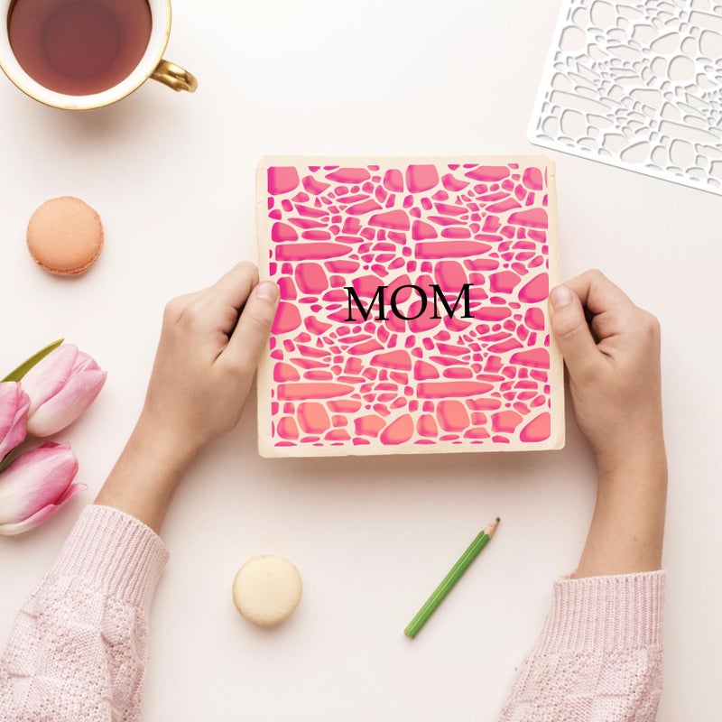 Boqon 12 Pieces Brick Stencil Template  6"" x 6"" Brick Wall Stencil Reusable Crafts Stencils for DIY Crafts Cookie Cake Art Journaling Scrapbooking Card Making Airbrushing Painting or Mixed Media (12-Brick) - Image 2